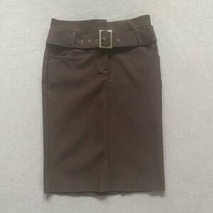 Geri C. vintage 90s brown pencil skirt.